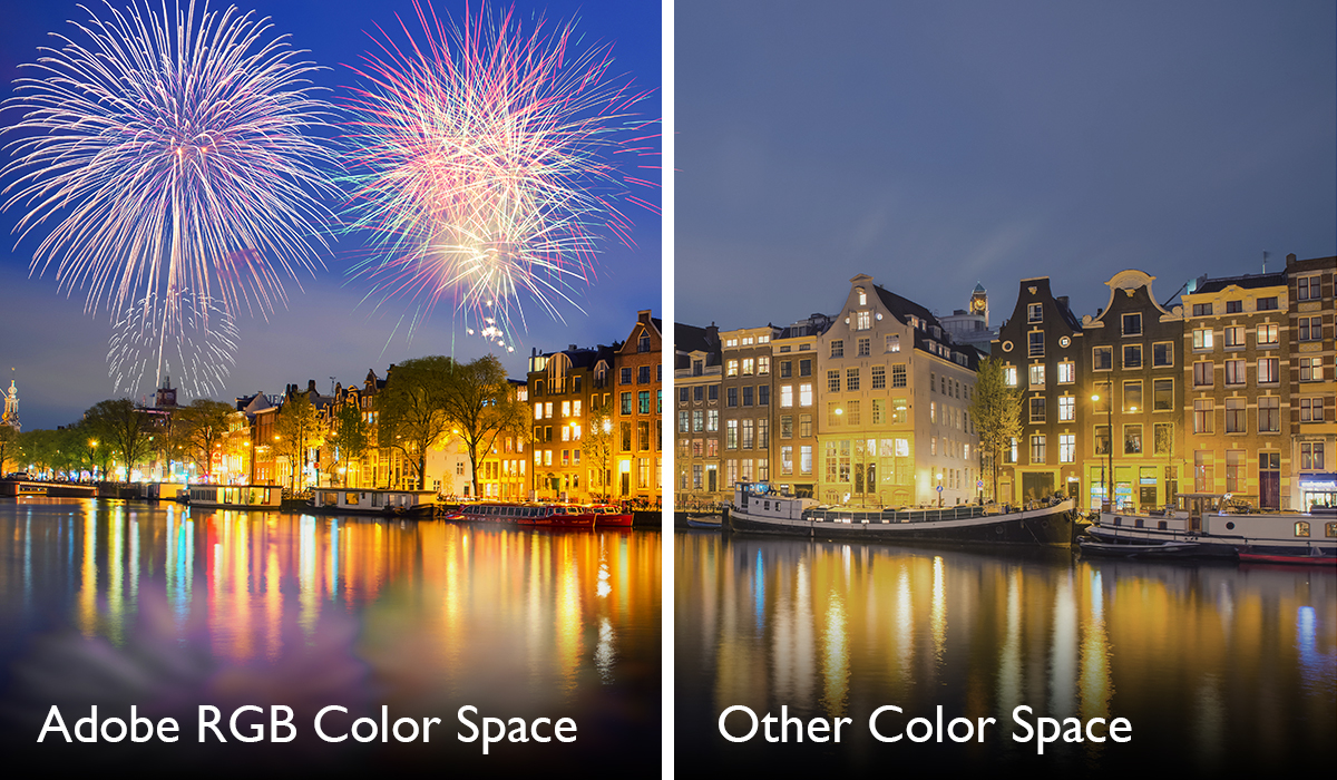 comparison between Adobe RGB colour space and others