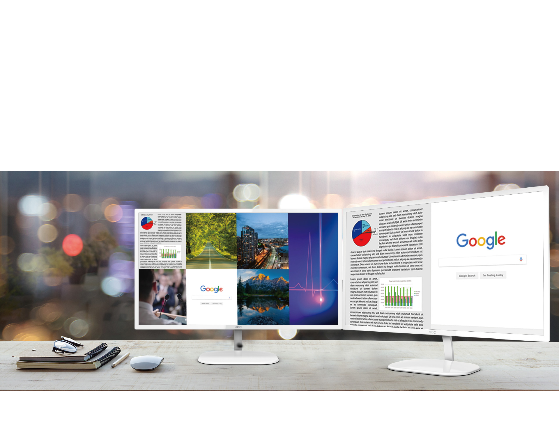 AOC Q32V3/WS Monitor - White/Silver 