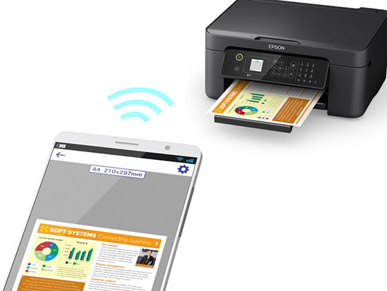 Epson WorkForce WF-2810 4 Colour Multifunction Printer (A4) w. Wireless Network - Print/Copy 