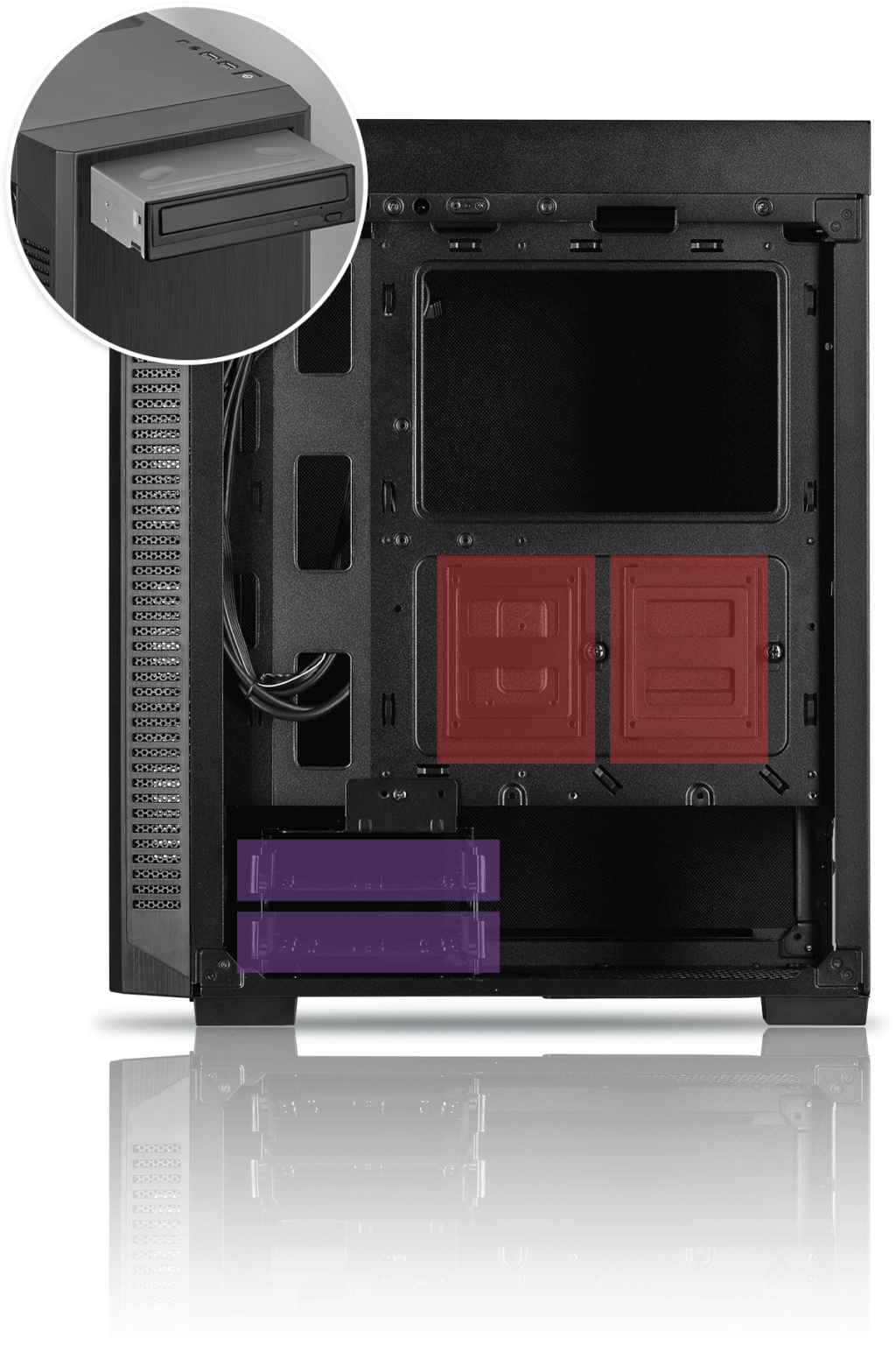 CC9011184WW Corsair 110Q MidTower Quiet ATX Case NO PSU, Black