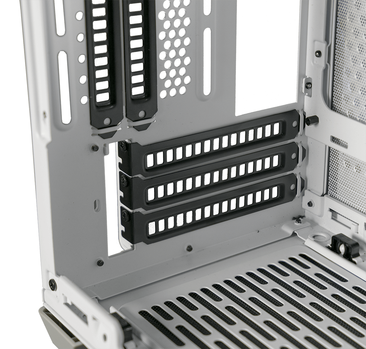 Triple-slot GPU support and Included Vertical Riser Cable