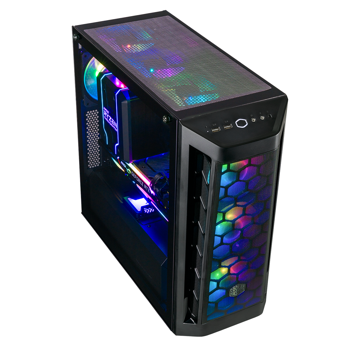 Argb pc. Cooler master masterbox mb511 black. mb511 argb. cooler master mb 511. casing cooler master masterbox mb511 argb mid-tower case.