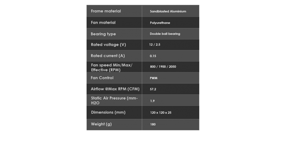 Cooling-Specs