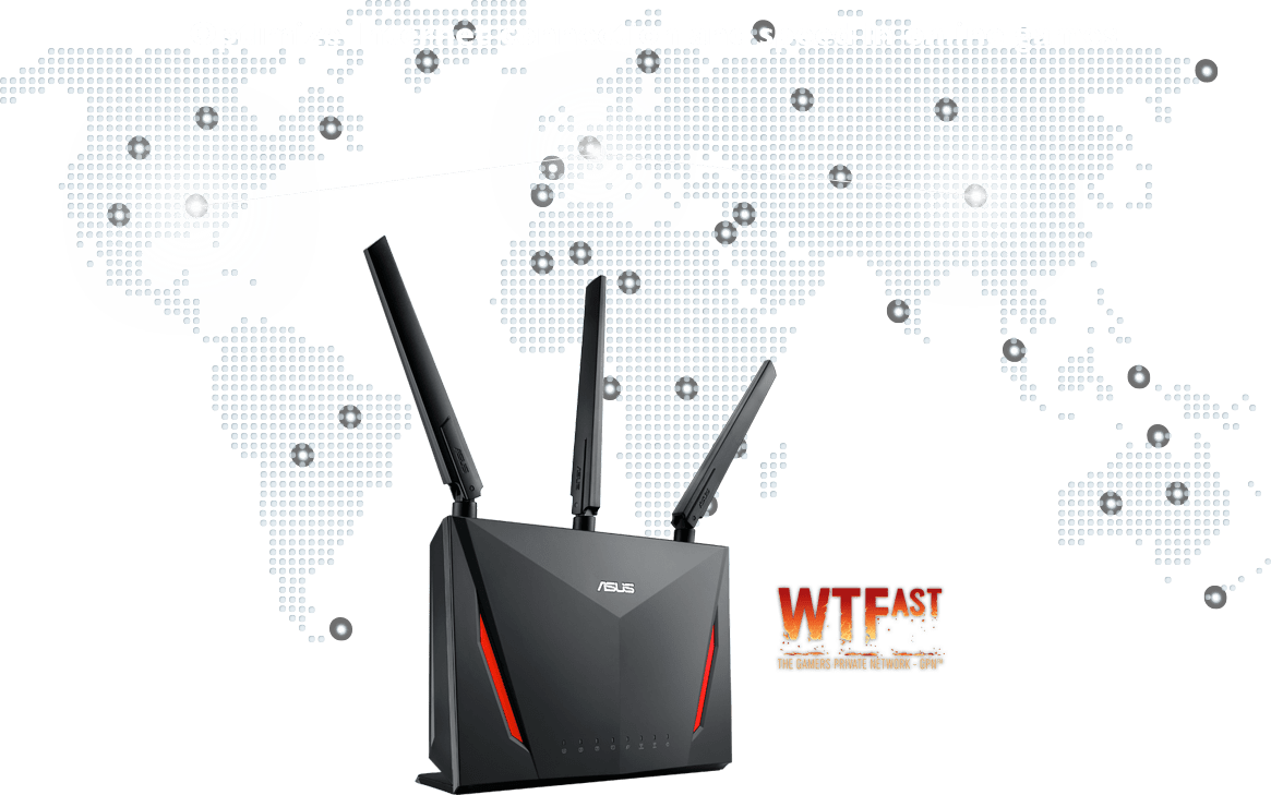 ASUS RT-AC86U router comes with build-in game acceleration called Gamers Private Network powered by WTFast to which helps to optimize internet connection from your router to the game server.
