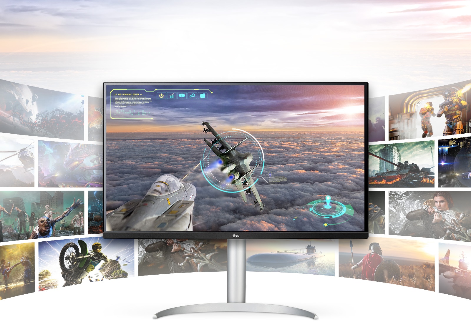 Gaming scene with exceptional clarity, and details in LG UHD 4K display