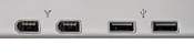 USB + FireWire ports