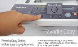 favorite copy and ID card copy function