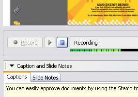 Audio recording with preview