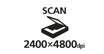 Scan 2400 x 4800 dpi
