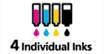 4 Individual Ink Tanks