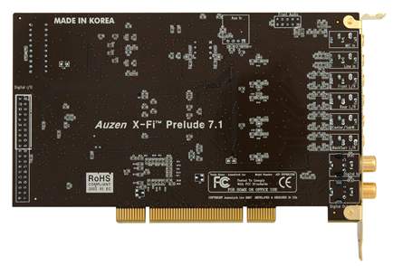 Auzentech X-Fi Prelude Soundcard -- angled view