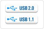 Compatible with both USB 2.0 and 1.1