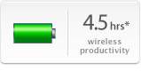 4.5 hours of wireless productivity.