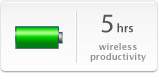 5 hours of wireless productivity.