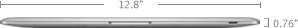 MacBook Air with dimensions.