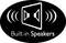 Built-in speakers for audio without desktop clutter