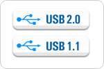 Compatible with both USB 2.0 and 1.1