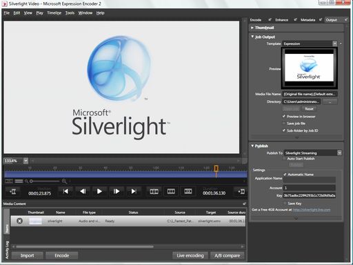 Encode Video for Silverlight with Expression Encoder 2