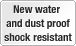 New water and dust proof shock resistant