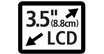 3.5 LCD Screen : Preview then print - Before printing, preview and fine tune your images using the 1.8