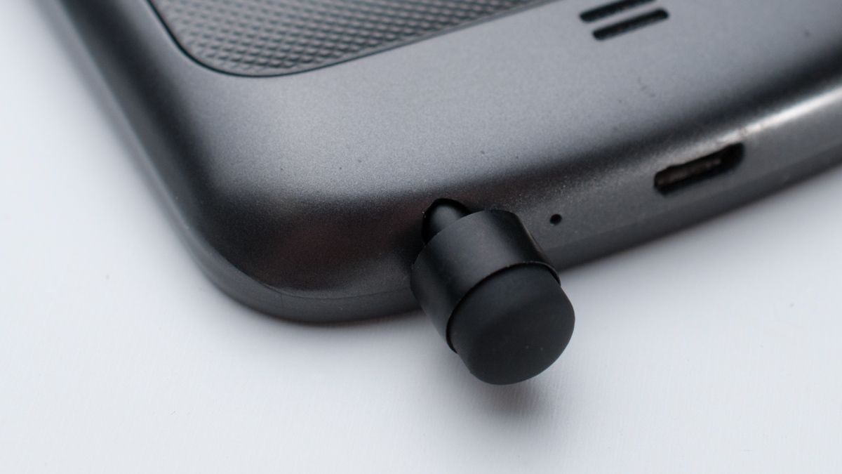 the mushroom stylus in its holder