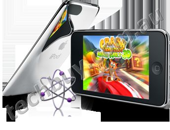 iPod touch showing Crash Bandicoot