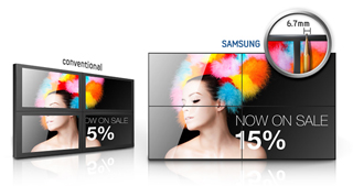 Super narrow bezel, seamlessly connected screens.