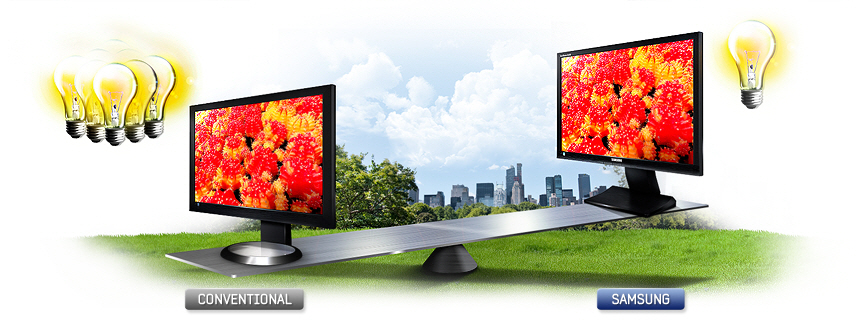 Enjoy energy savings with the lightweight LED display