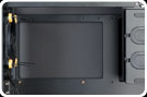 Enlarged CPU cutout for easy installation of CPU coolers
