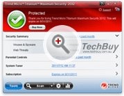 Titanium Maximum Security main console screen