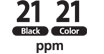 21 ppm color and black & white