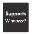 logo Windows 7 Supports -black