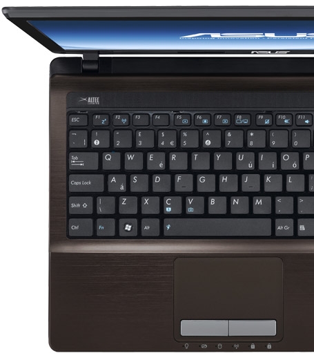 ASUS X seires with ergonomic chiclet keyboard and Palm Proof technology 