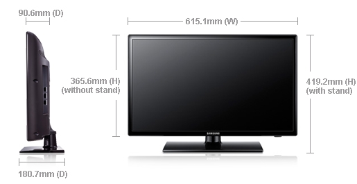 Dimension of UA26EH4000M