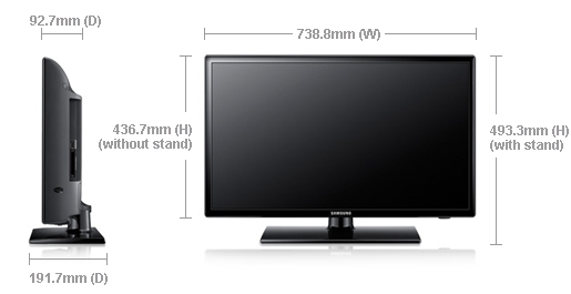 Dimension of UA32EH4000M