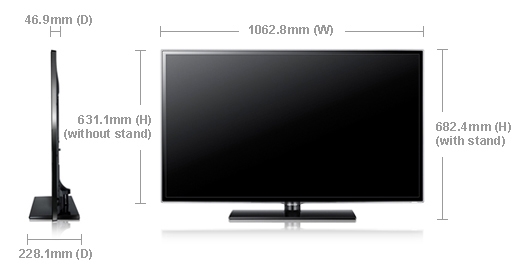 Dimension of UA46ES5500M