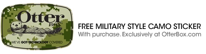 Free military style camo sticker with purchase