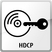 HDCP: Permits secure copying of digital Video and Audio data trough DVI and HDMI interfaces. 

