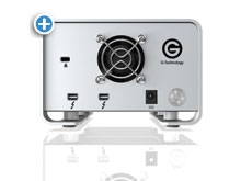 G-RAID with Thunderbolt Rear View