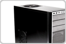 Advanced cooling system utilizes two fans to keep your system nice and cool