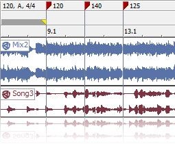 ACID Music Studio allows you to gradually change tempo between any two points you set
