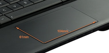 47% bigger multi-gesture touchpad 