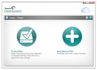 Seagate Dashboard Screen