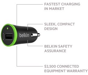 BOOST UP Car Charger (12 Watt/2.4 Amp)