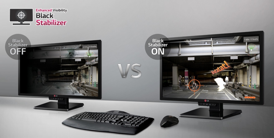 Black Stabilizer to enhance gamer visibility in dim light