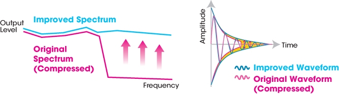 Digital Sound Enhancement Engine (DSEE) restores degraded compressed audio, reproducing natural, high quality sound.