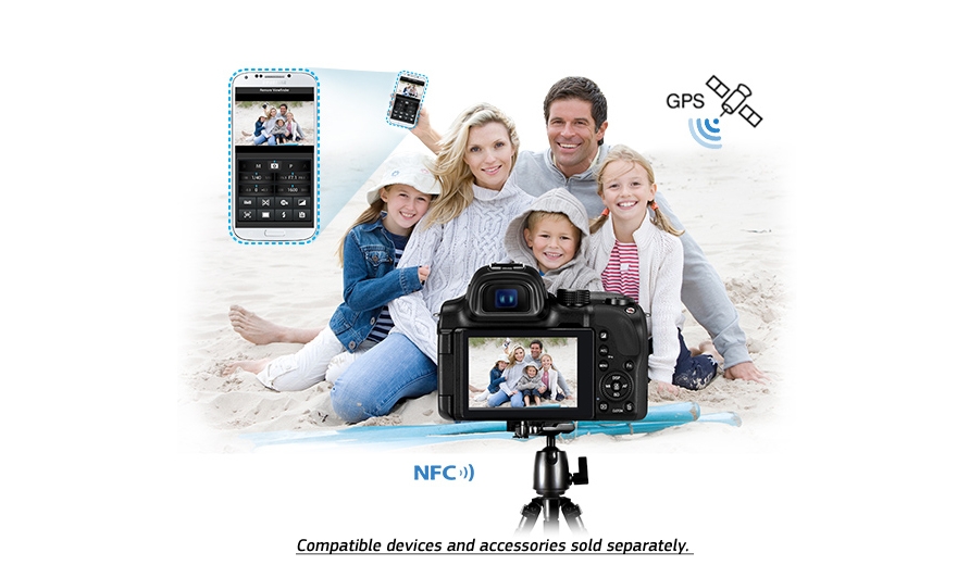 Remotely control your camera from a compatible smartphone