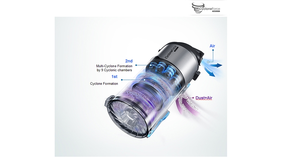 Powerful suction that lasts*