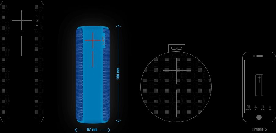 ue boom 2 dimensions