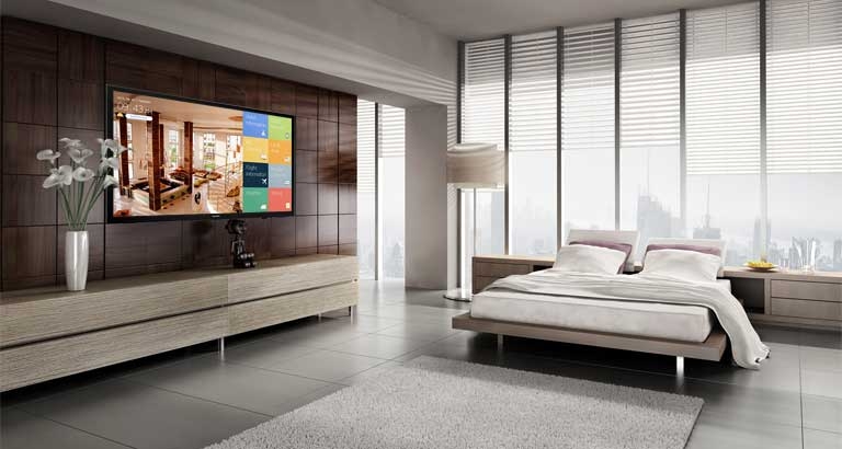 Make premium interactive guest services available through Samsungs he690 hospitality displays